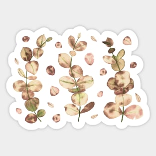 Caramel Eucalyptus Leaves Sticker